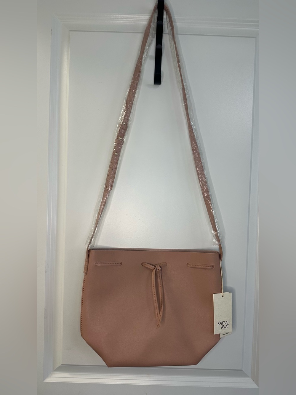 Dusty Rose Crossbody Bag with Front Tie